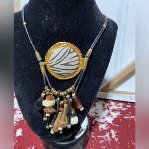 Safari Themed Long Pendant Necklace.